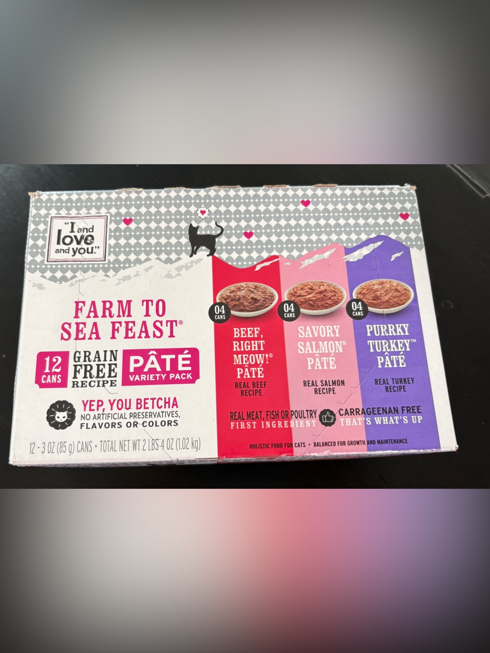 FARM TO SEA FEAST Paté Variety Pack - Pink/Red/Purple Packaging